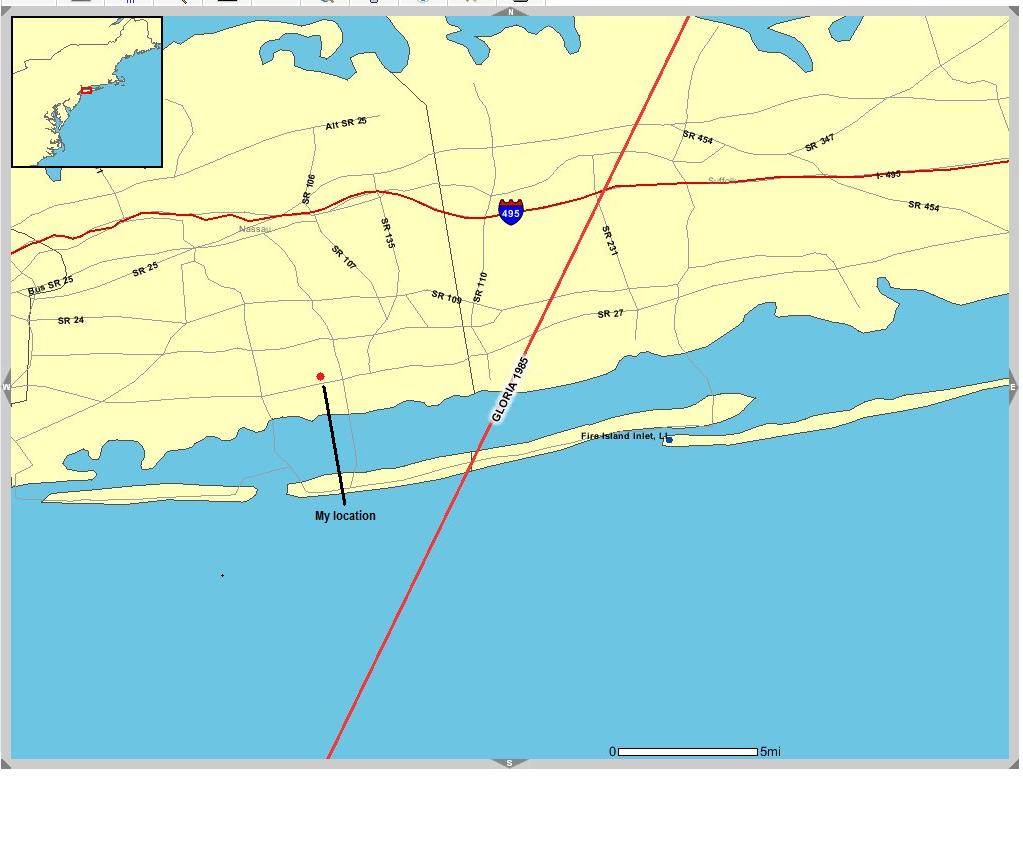 Hurricane Gloria Tracking Chart